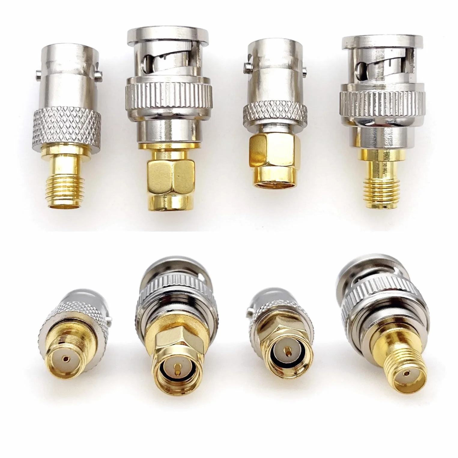 JZK Juego de 4 Conectores coaxiales SMA Macho Hembra a Adaptador BNC