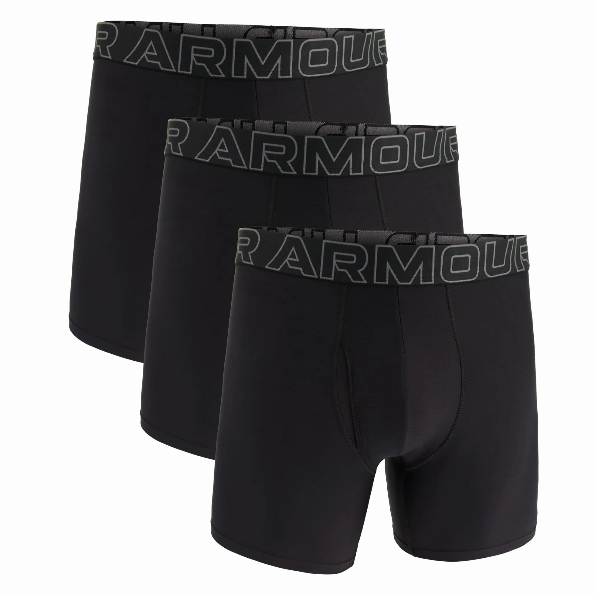 Under Armour Pack de 3 Bóxers Tech Performance para Hombre, Largo de Pierna de 15 cm – Transpirable, Absorbe la Humedad, Tacto Suave, Comodidad Todo el Día