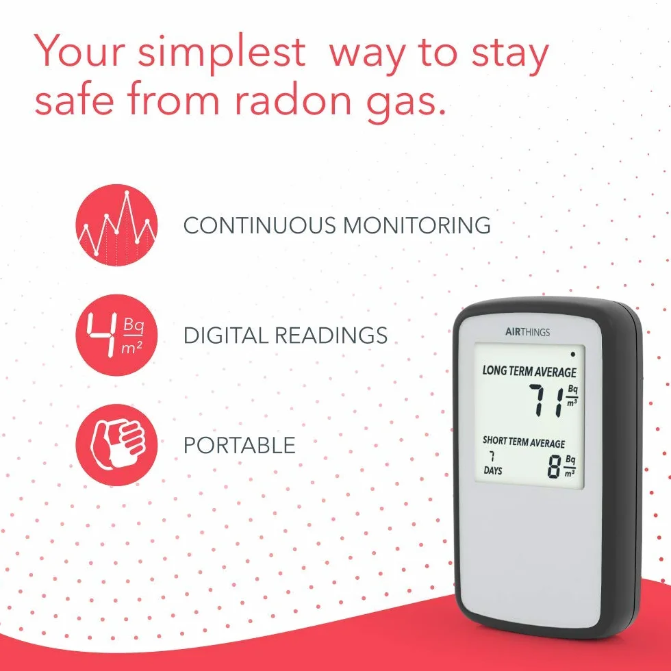 Airthings Corentium Home Detector de gas radón Bq/m internacional