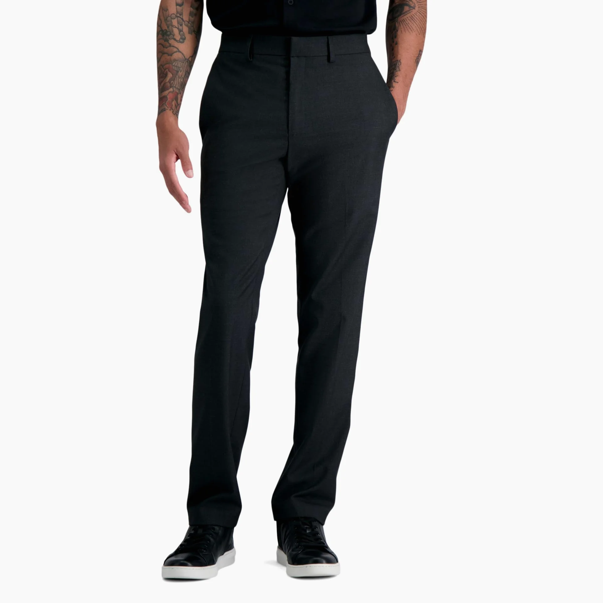 Kenneth Cole Reaction Premium Stretch Texture Weave Slim Fit Dress Pant - Pantalones para Vestir Hombre