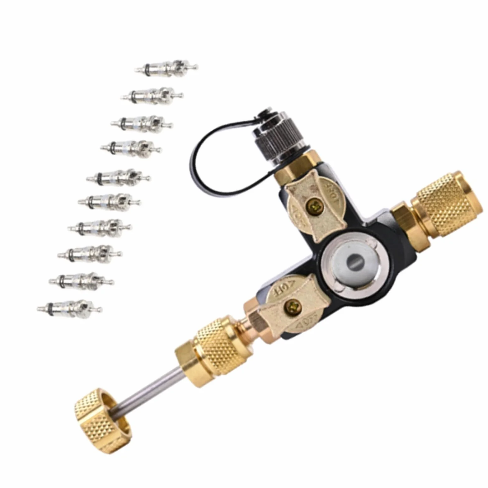 HpLive Extractor de núcleo de válvula 1/4 pulgada, herramienta HVAC acero inoxidable latón