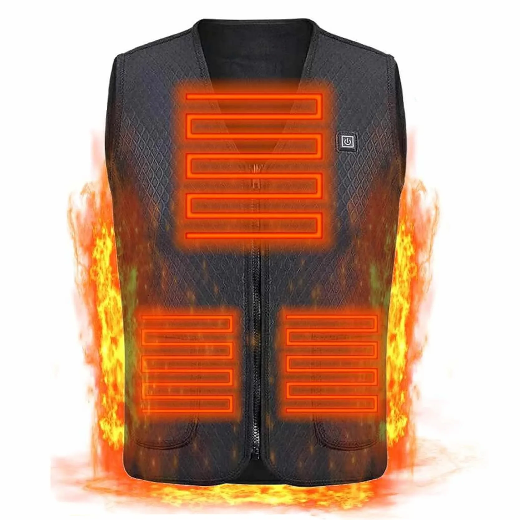 Chaqueta calefactable, Chaqueta calefactora for Exteriores, Chaleco Calefactor, Ropa de Senderismo, Carga USB, eléctrica Inteligente