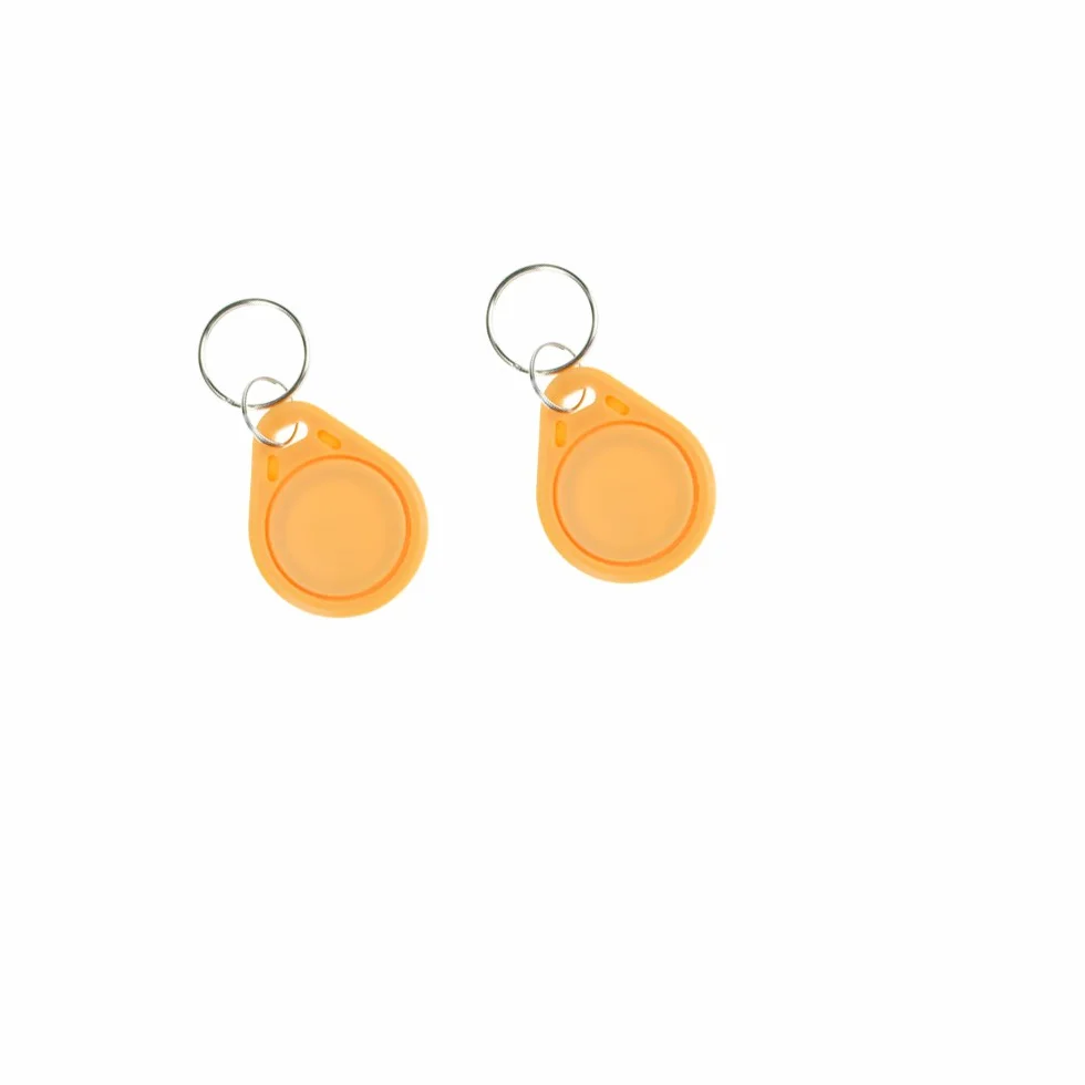 Resistente al Água ABS 13,56MHz ISO14443 A MF Classic 1K NFC RFID Token Llavero Amarillo
