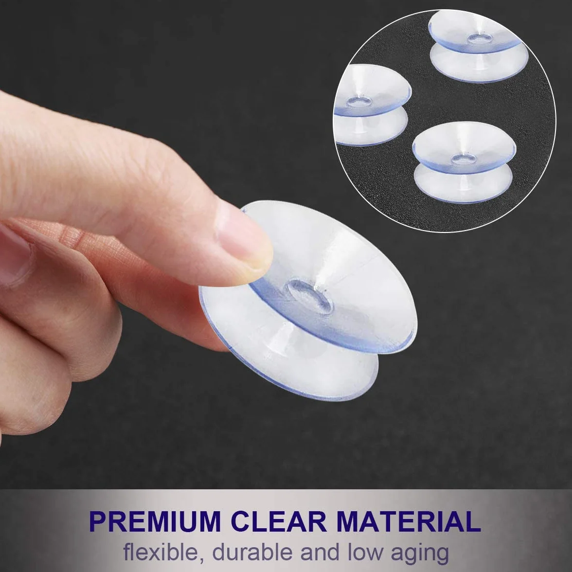 Ventosas De Doble Cara Transparentes 10 Piezas PVC Antideslizante para Cristales Mesa Cocina Baño Espejo