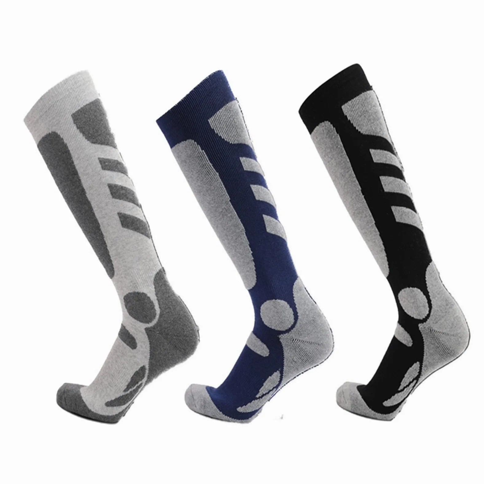 Calcetines deportivos resistentes al aire libre Regiones alpinas al aire libre espesadas TUBO LONG TUBO Calcetines de esquí caliente Mujeres Hombres Ciclismo Calcetines ( Color : 3 , Size : 37-45 )