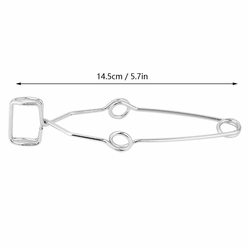 Pinza de acero inoxidable para tubos de ensayo, herramienta de laboratorio, 5 piezas