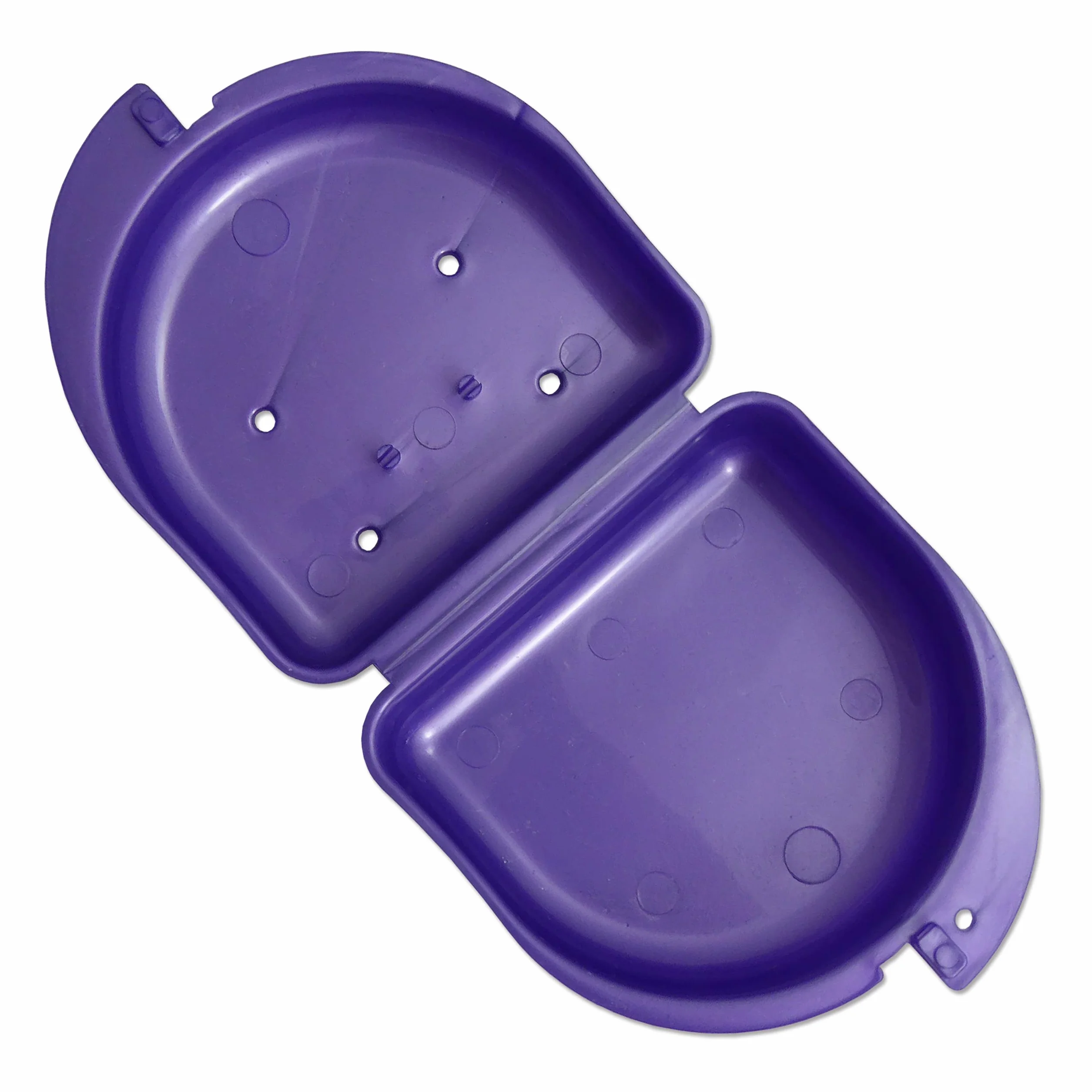 Fundas protectoras bucales para retenedores ortopédicos, aparatos dentales deportivos, dentaduras postizas (morado y verde)