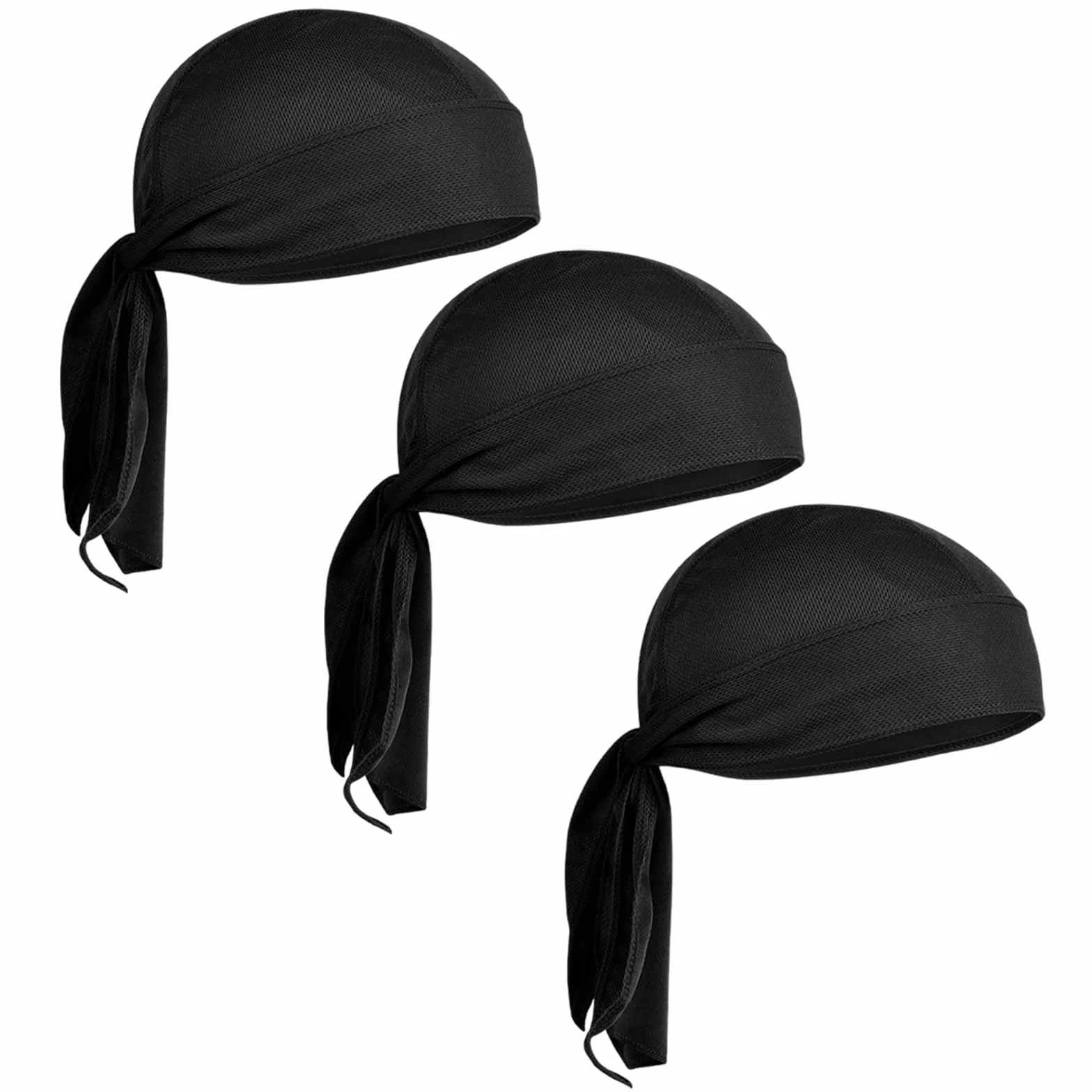 FUIPVGI Bandana para Hombre, 3 Unidades, Gorro de Calavera Transpirable de Secado Rápido, Protección UV para Ciclismo y Deportes, Estilo Pirata