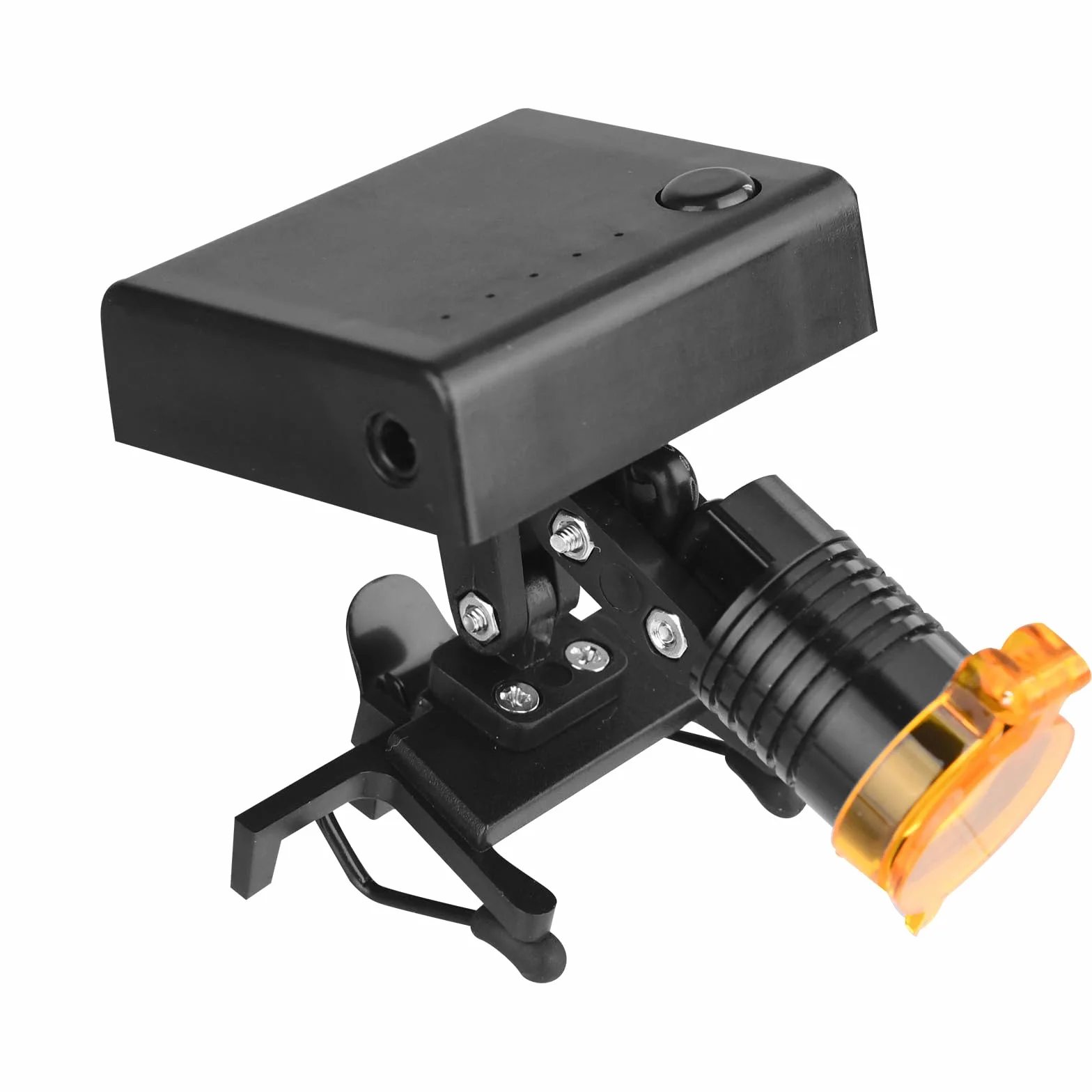 Linterna frontal LED inalámbrica 5W con filtro óptico y clip universal, incluye 2 baterías recargables