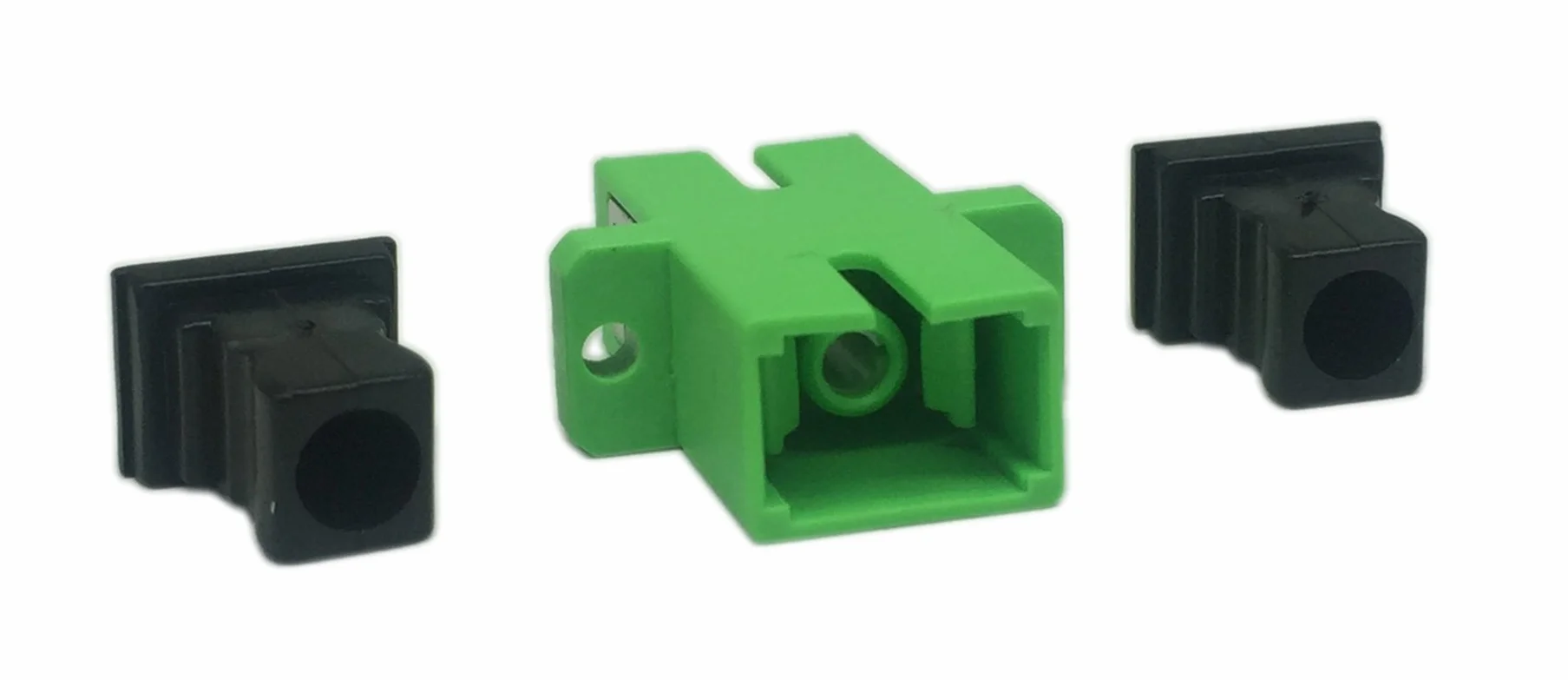 Adaptador de cable de fibra óptica SC monomodo hembra APC Simplex, 5 unidades