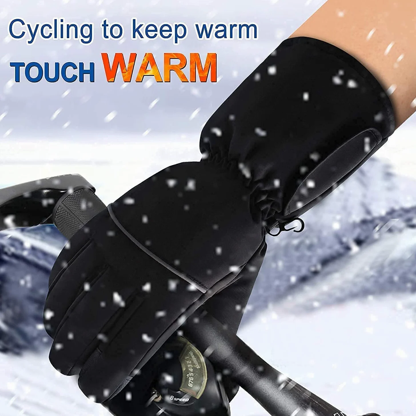 SBTXHJWCGLD Guantes térmicos eléctricos Recargables Guantes térmicos a batería, Pantalla táctil Impermeable con Aislamiento térmico para Deportes de Invierno al Aire Libre Escalada Senderismo