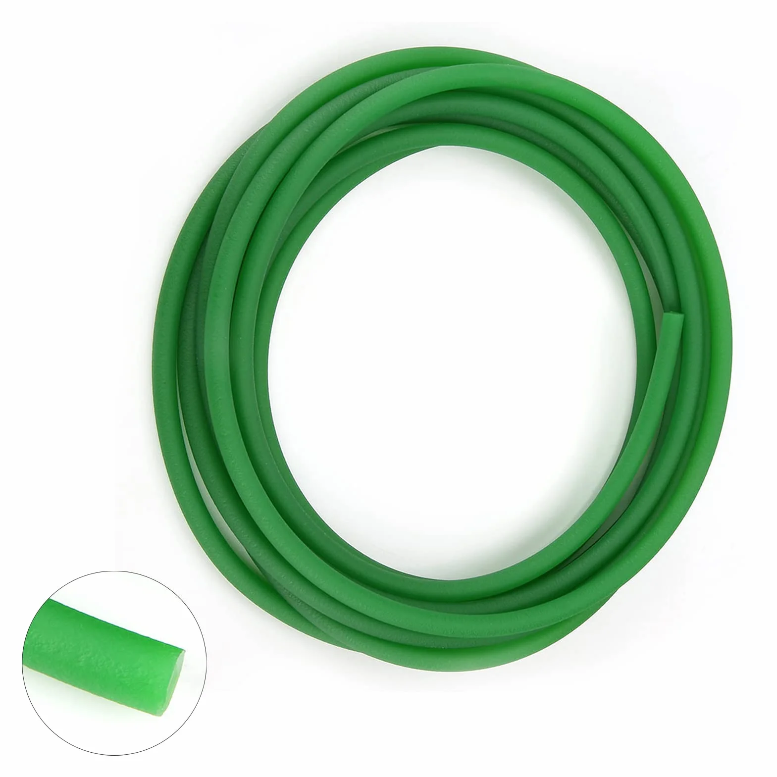 Ejoyous Correa Redonda de Poliuretano PU Verde 8mm x 5m para Transmisión