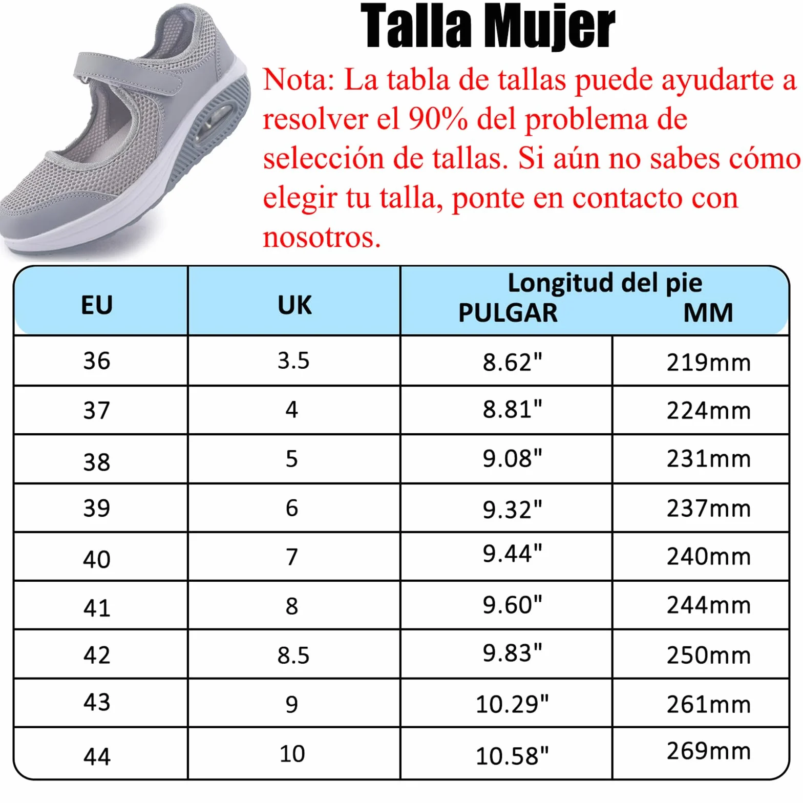 Git-up Zapatos Cómodos para Caminar para Mujeres con Correa Ajustable, Zapatos de Enfermería Casuales de Malla Transpirable Zapatillas Ligeras de Cojín de Aire 1922