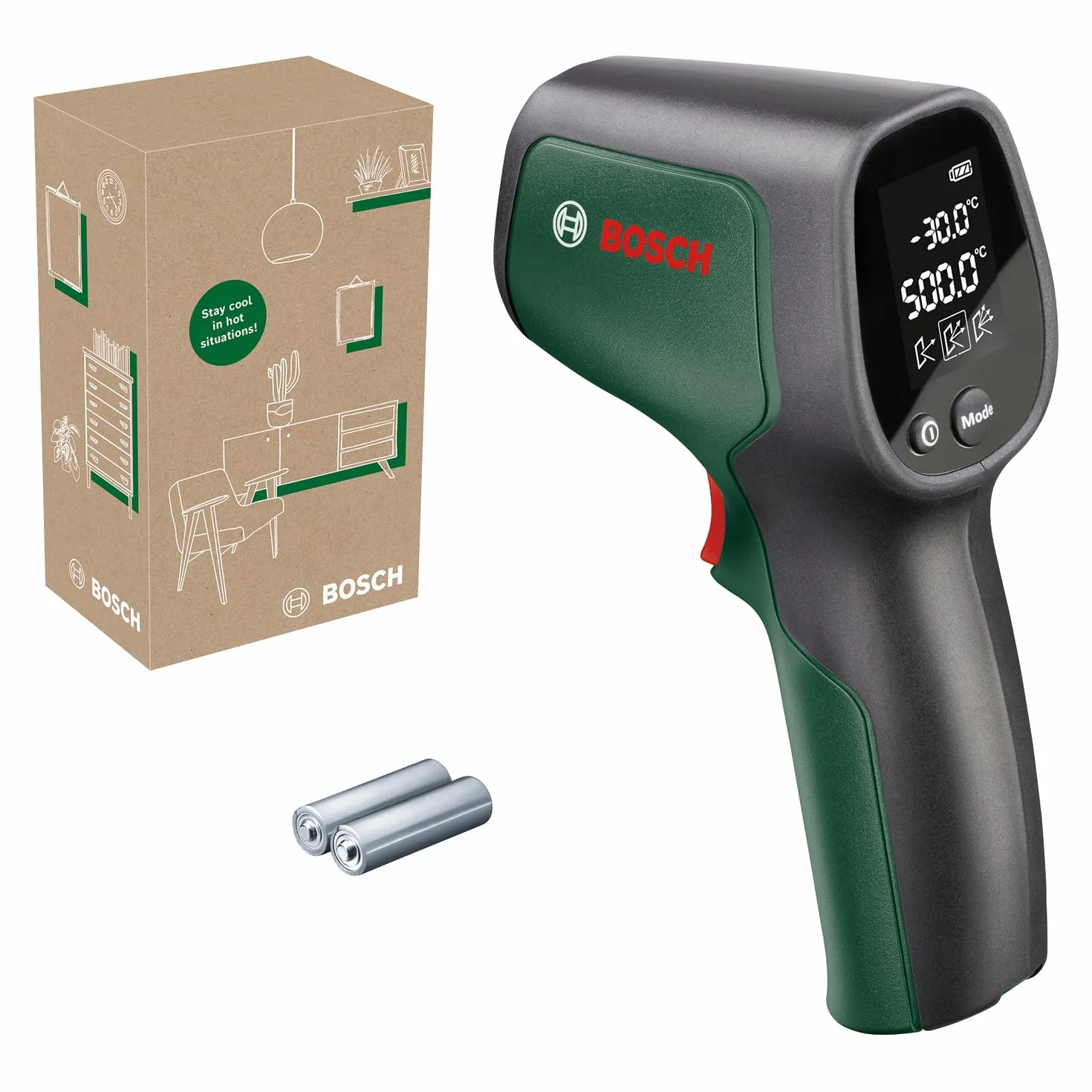 Bosch UniversalTemp termómetro de infrarrojos -30 °C a +500 °C 3 grupos de materiales