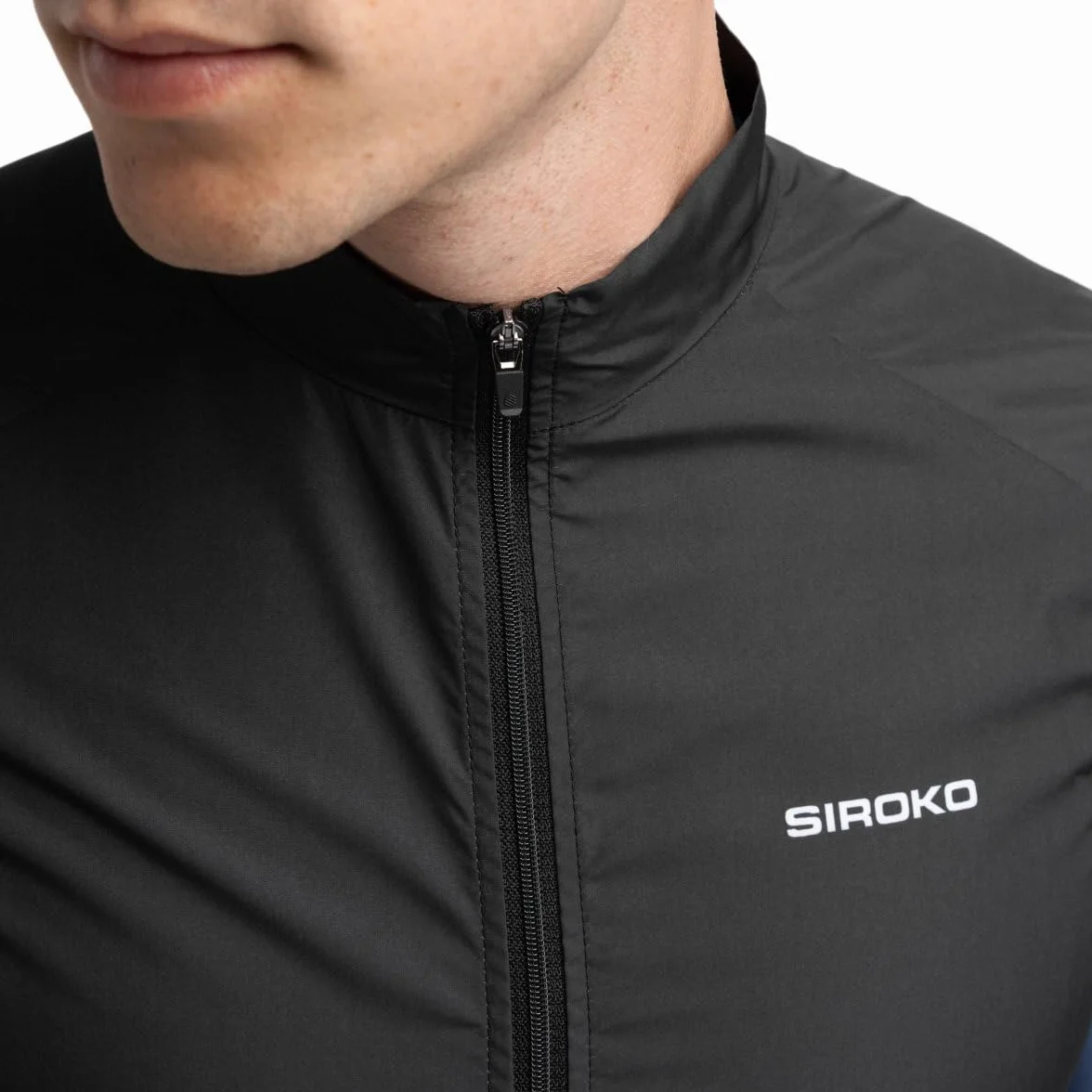 SIROKO Chaleco cortavientos ciclismo V1 Blaast Negro