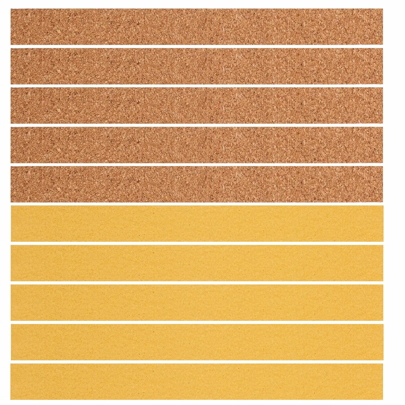 Giantree 10 tiras de corcho autoadhesivas gruesas para pared, tablón de anuncios, decoración de hogar