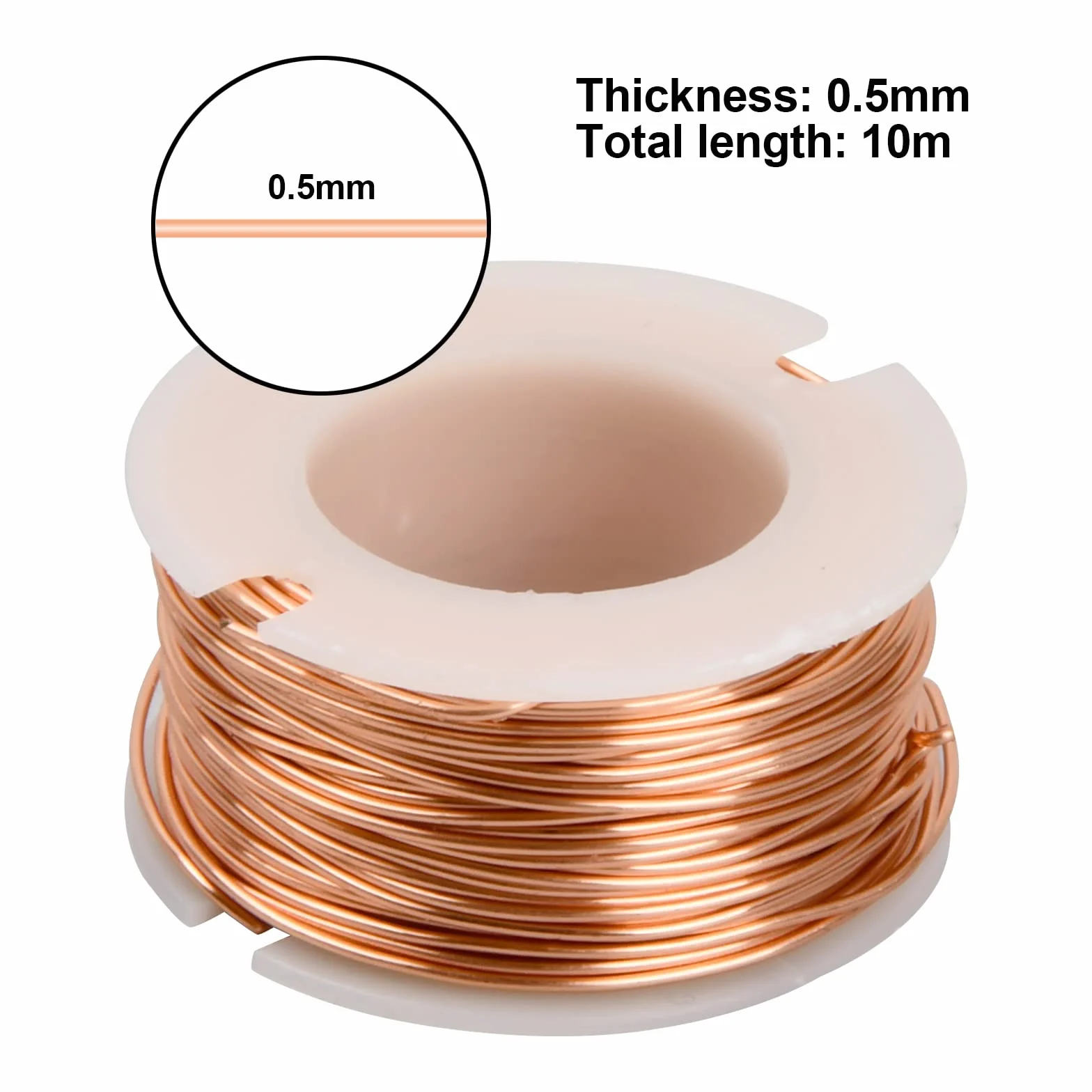 Alambre de Cobre 0,5 mm Rollo 10 Metros para Soldar y Joyería Artesanal