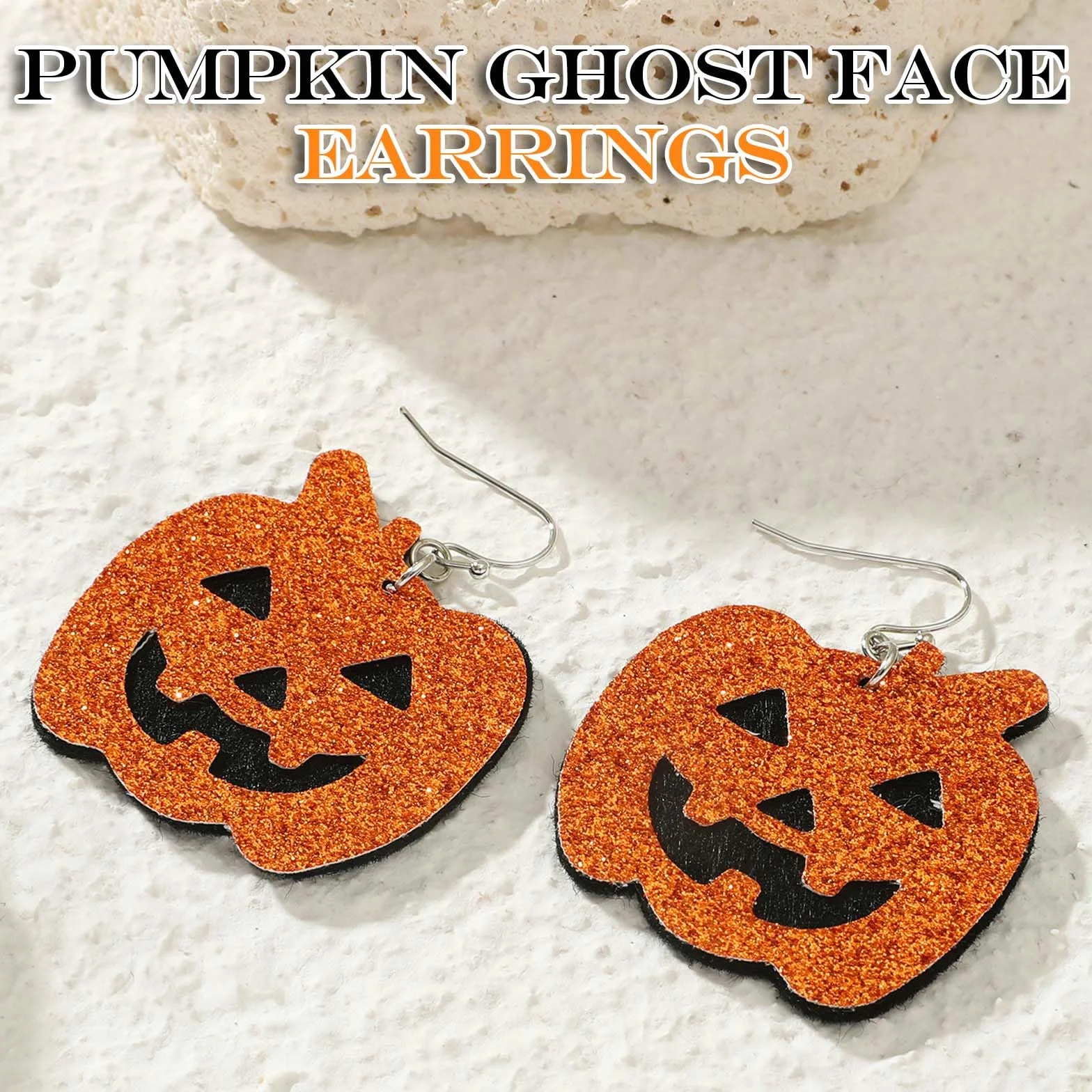 3 Pares Pendientes Halloween, Halloween Calabaza Fantasma Araña Pendientes para Mujeres, Accesorios Vampiro Mujer, Novedosas para Regalos, Decoración de Brujas