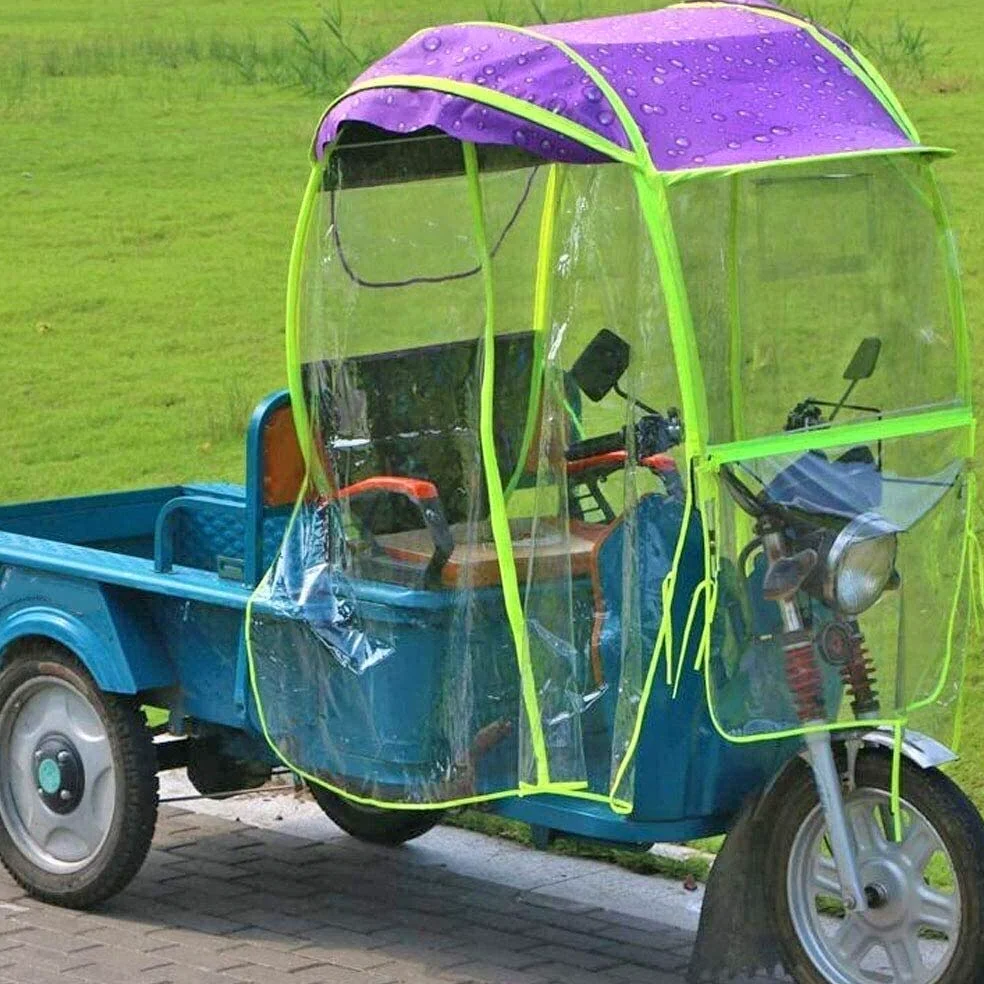 Cubierta para la lluvia Movilidad Scooter Sol Lluvia Viento Cubierta Coche eléctrico Prevenir paraguas, Universal Coche Motor Scooter Paraguas Movilidad Parasol Cubierta para la lluvia Impermeable (D)