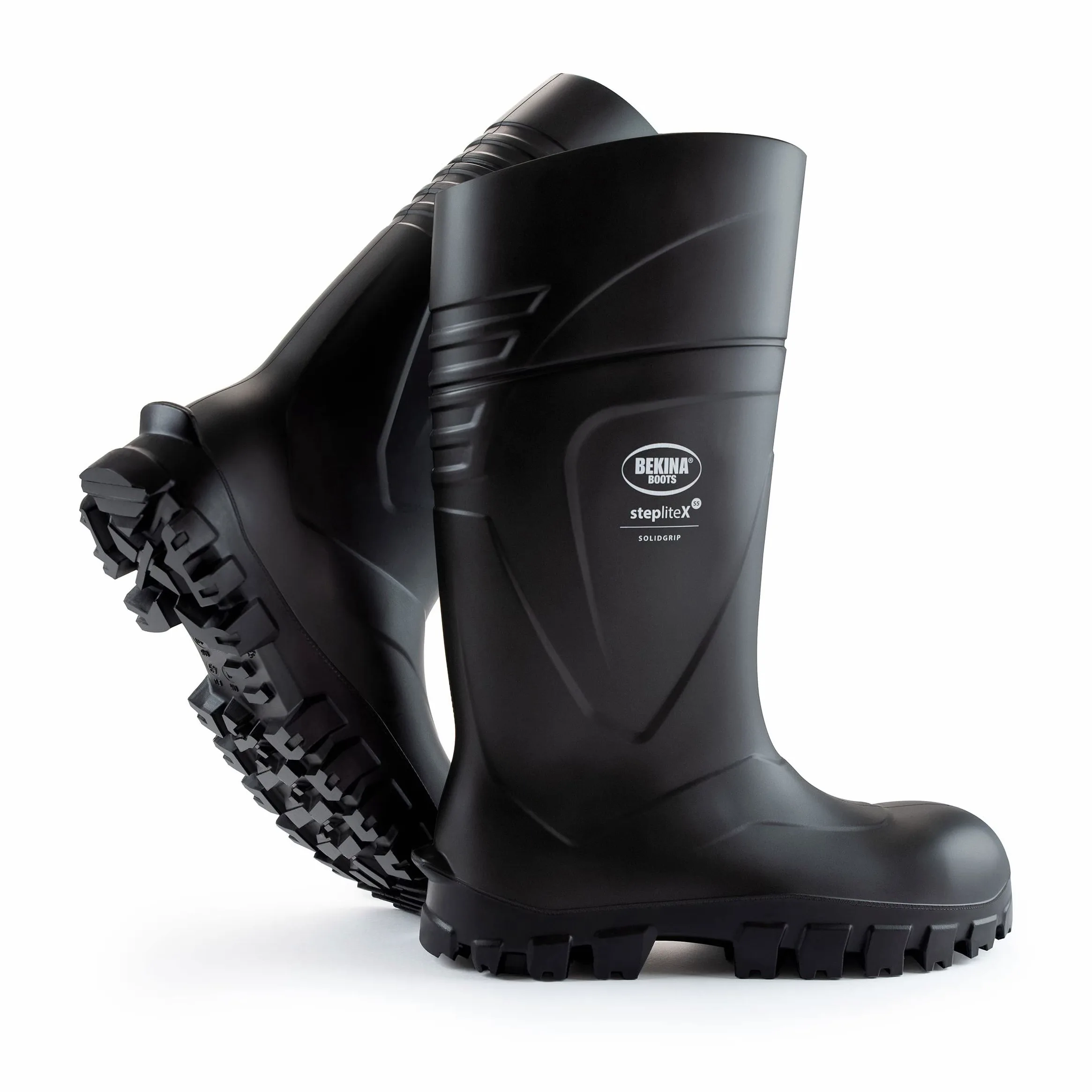 Bekina Robusta Bota de Seguridad para Hombres, Puntera de Acero y Suelo de Alta Seguridad, Plantilla ergonómica, Ligera, Antideslizante, Confortable, Negro, EU 39