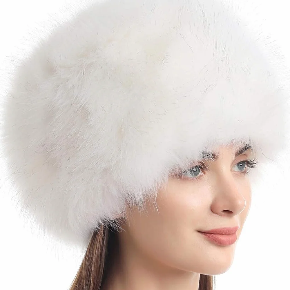 Gorro de Nieve de Invierno a Prueba de arañazos con Textura de Gama, Amplia aplicación, Gorros con Pelo de Pelo Esponjoso, artesanía Exquisita para Diario