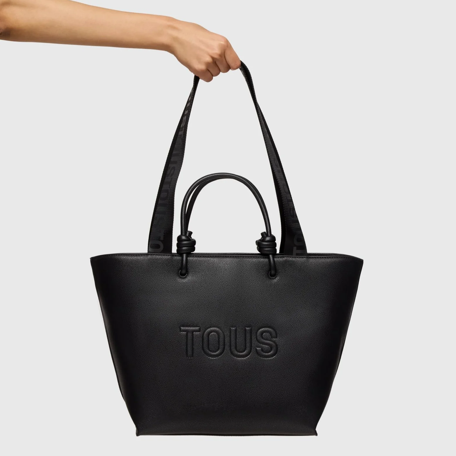 TOUS Capazo Mediano Negro, Para Mujer, Medidas 28,5 x 45 x 17,5 cm, Colección TOUS La Rue New