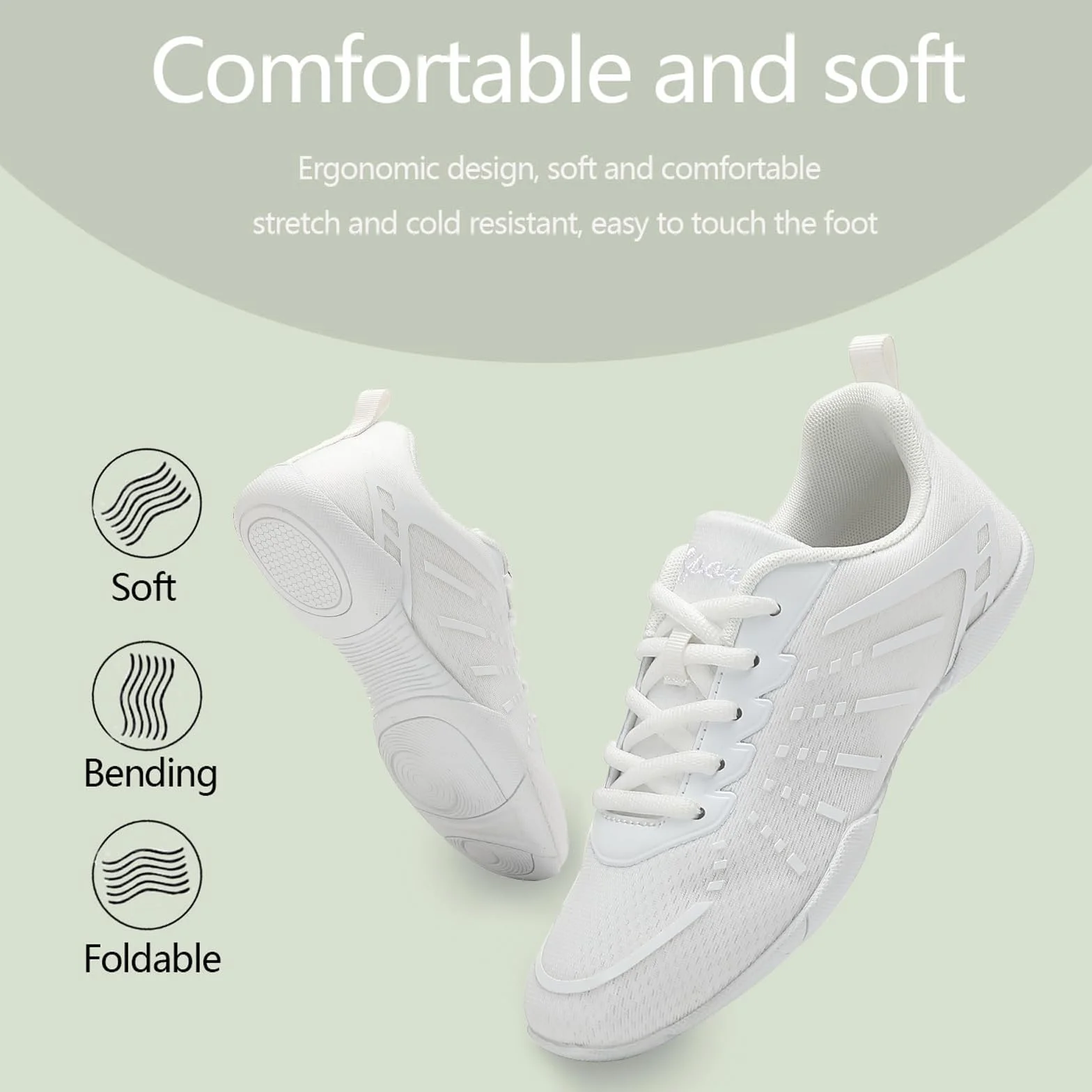 Zapatos de Porrista para Mujer Cheer Zapatillas Cheerleader Cheerleading Niña Yoga Entrenamiento Danza Caminar Gimnasia Deportes al Aire Libre