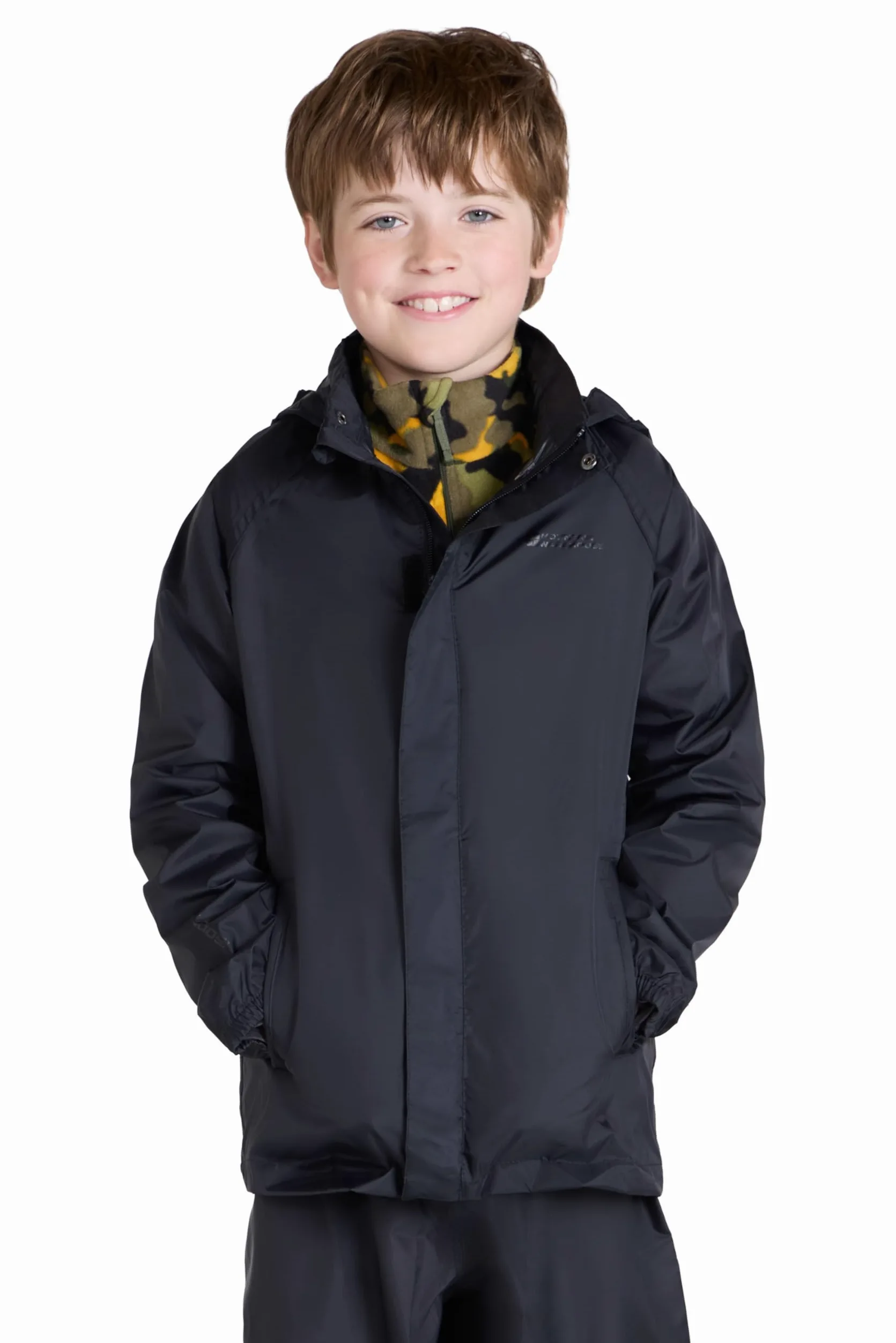 Mountain Warehouse Chaqueta Pakka Impermeable para niños Chaqueta con Bolsa de Transporte, Chubasquero para niñas, Impermeable para niños, Chubasquero para Viajes