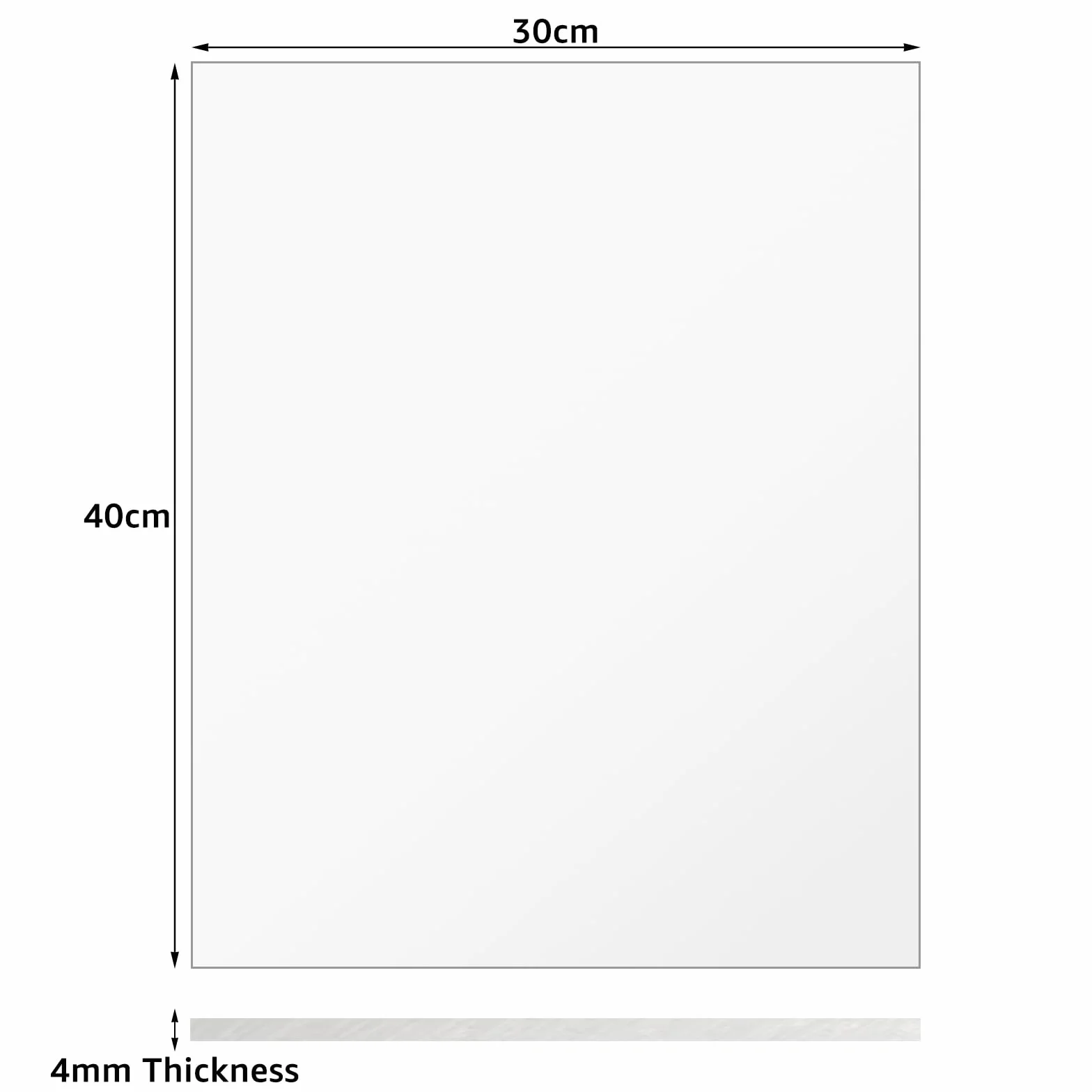 Metraquilato Transparente 4mm 40x30cm Metacrilato para Manualidades Vitrinas Bricolaje