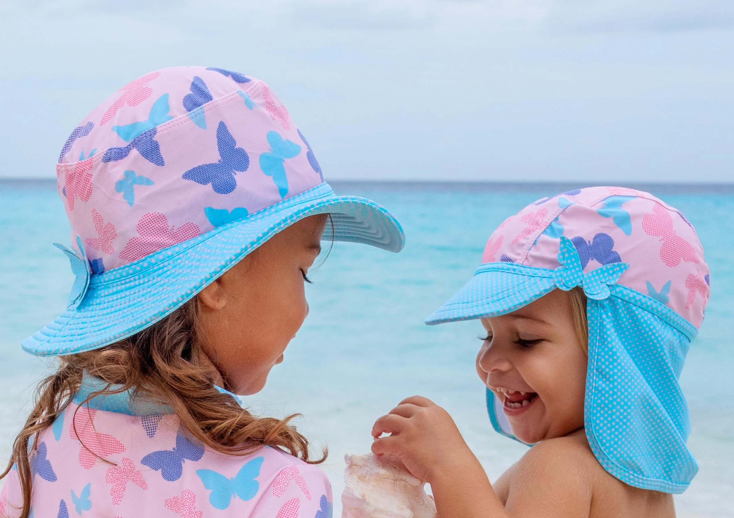 Playshoes Sombrero de Protección Ultravioleta Unisex niños, Mariposas, 49