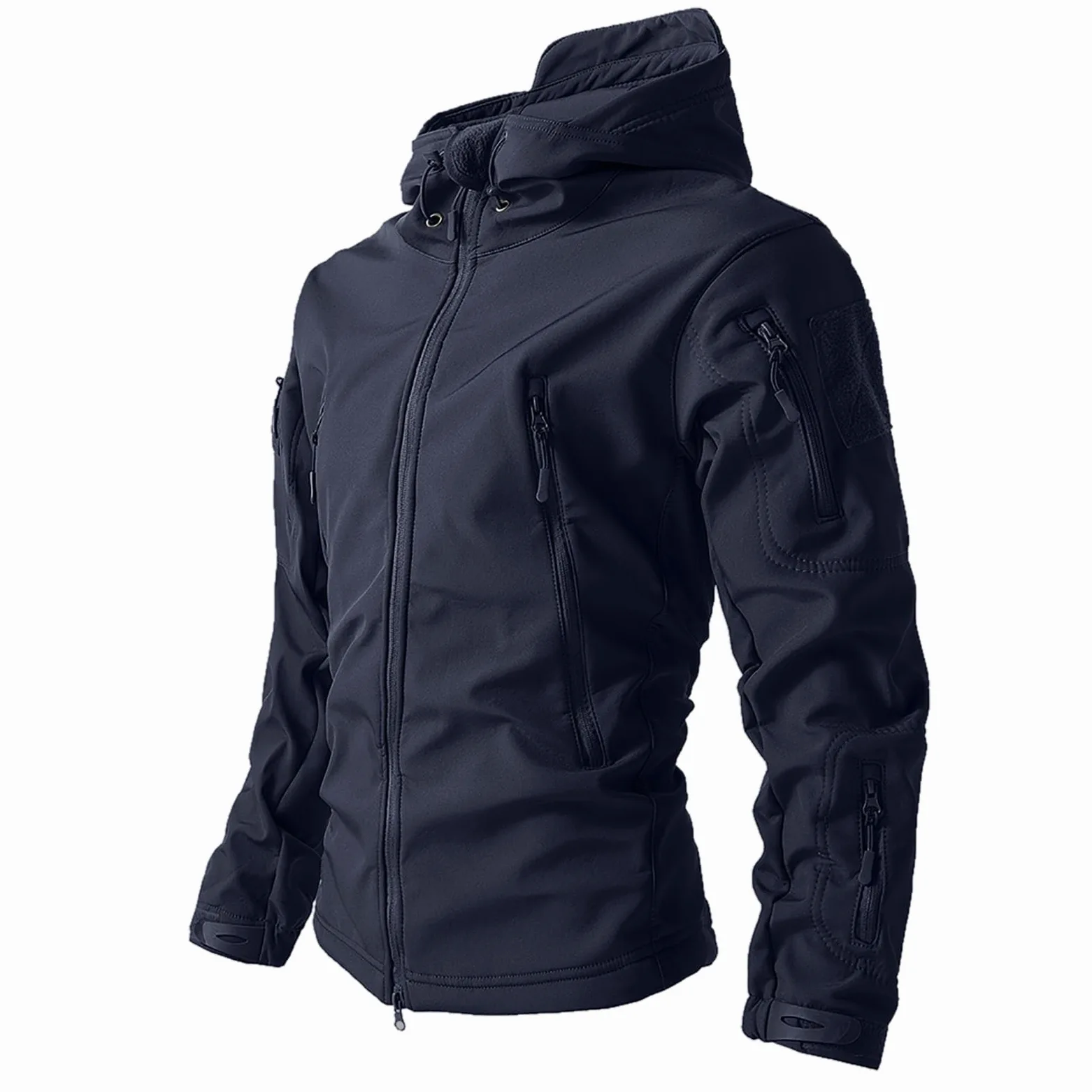Generisch Chubasquero para hombre, impermeable, transpirable, chaqueta funcional para exteriores, senderismo, cortavientos, ligera, capucha A15