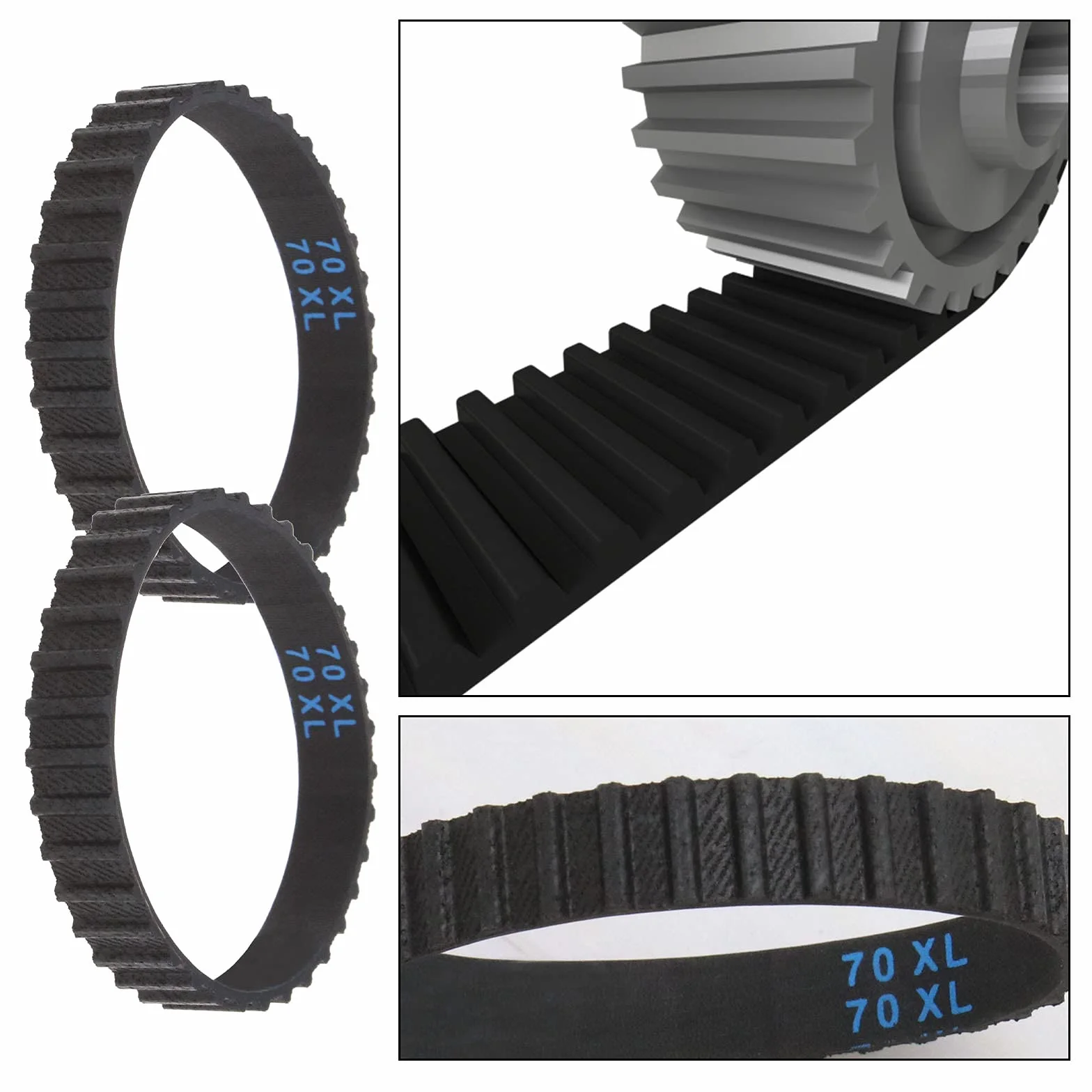 EMSea Correa de Transmisión Cepilladora de Goma 35 Dientes Compatible con Black&Decker BD710 BD720 KW710 KW711 DN710