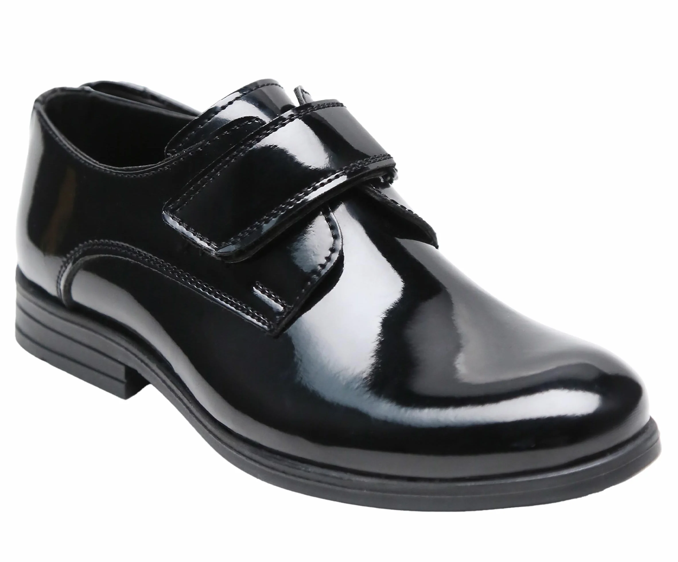 SIRRI Zapatos de Vestir Negros de Charol para niño con Cierre Calzado Formal Infantil