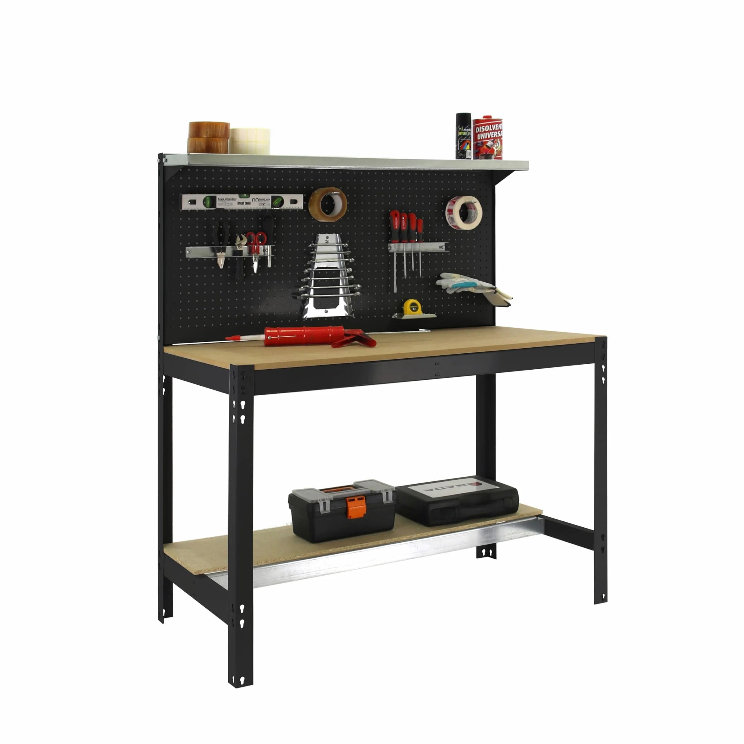 Simon Rack Mesa de Trabajo Taller 400 kg 1445x910x610 mm Antracita/Madera BT3