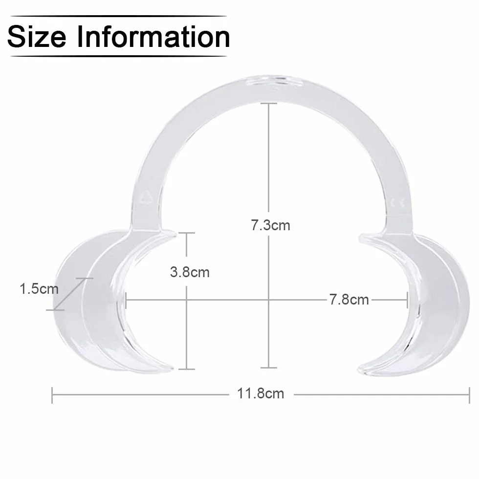 Vicloon Abridor de Boca Dental 12 PCS Retractores de Mejilla en forma de C Blanqueamiento de Dientes para Adultos