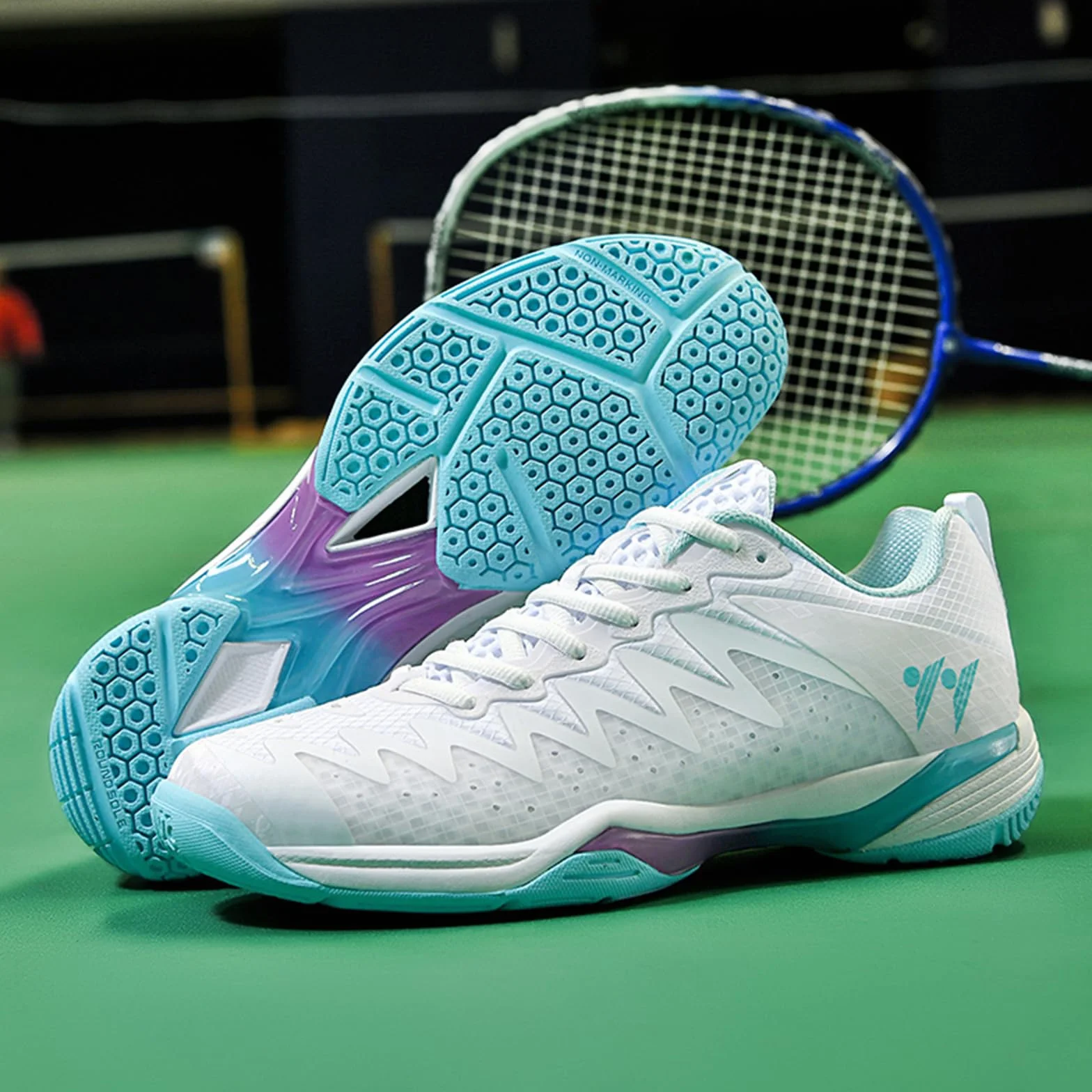 Doppelkraft - Zapatillas de bádminton competitivas con inserto de carbono