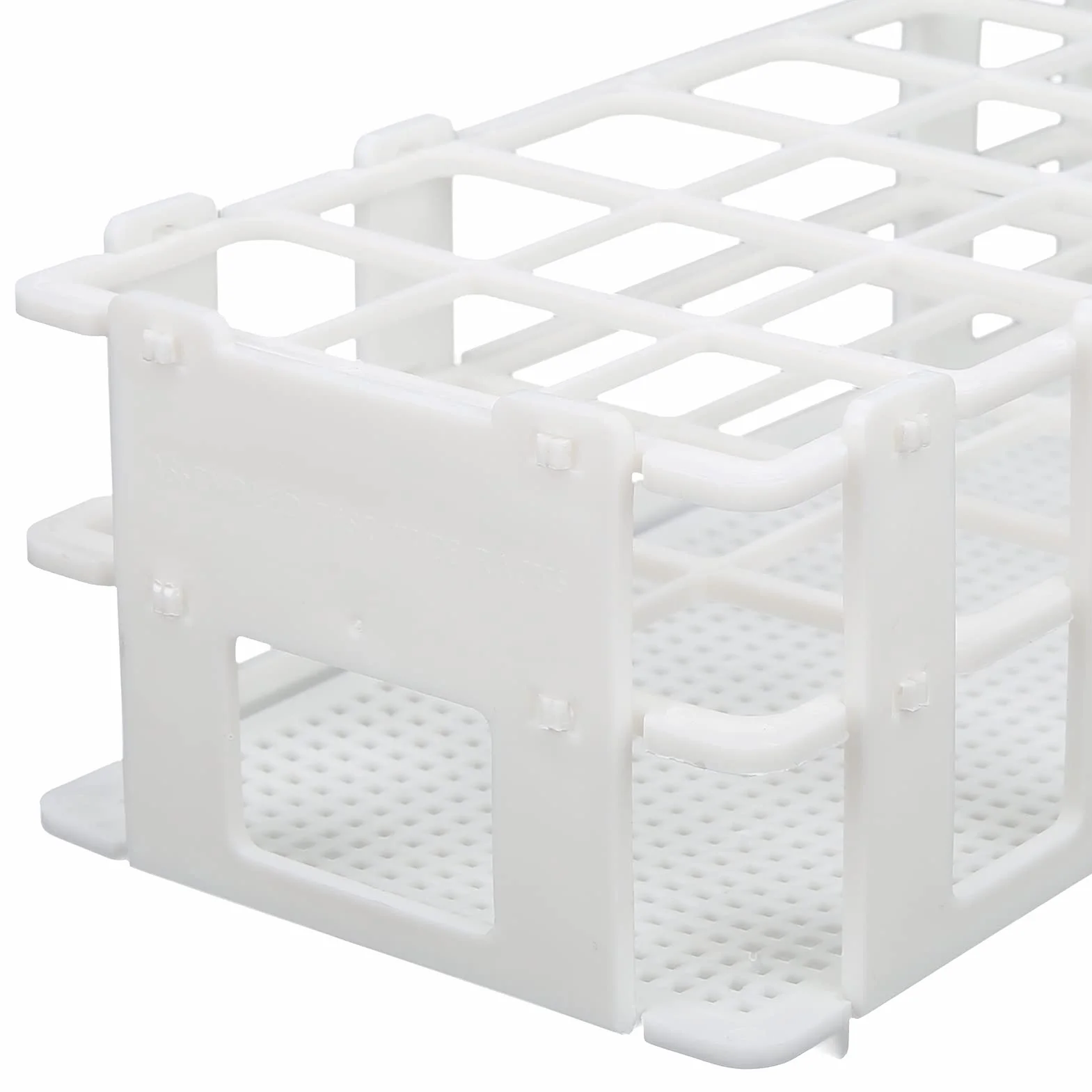 Soporte de Plástico para Tubos de Ensayo, Desmontable, 30mm x 21 Orificios
