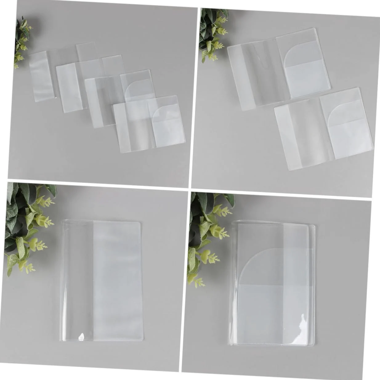 100piezas Funda De Transparente para Organizador De y Tarjetas Soporte De Multifuncional