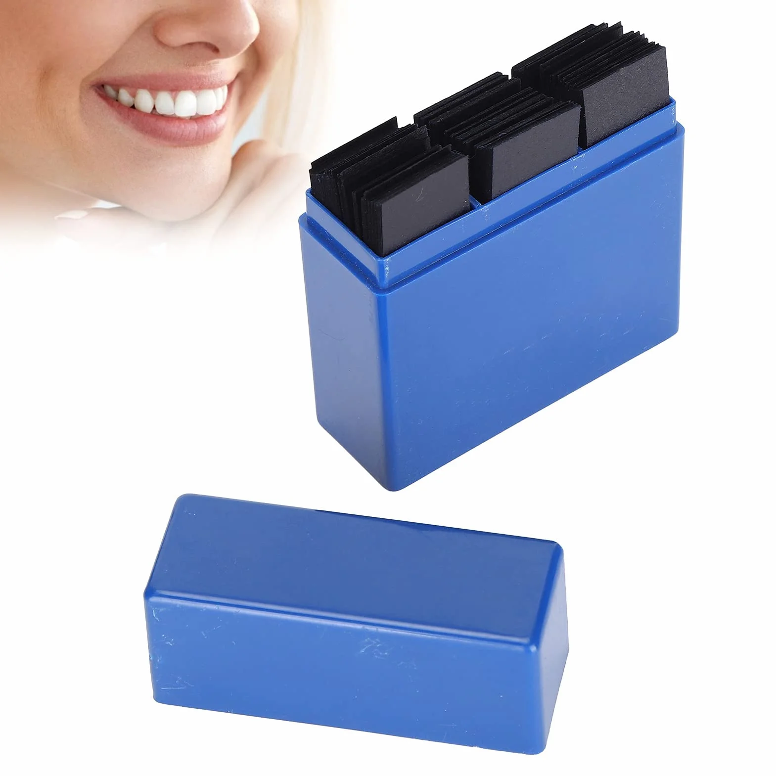 Papel De Articulación Dental 300 PCS Azul Restauración Dental Suministros Cuidado Oral Accesorio Dentista Con Dispensador De Plástico