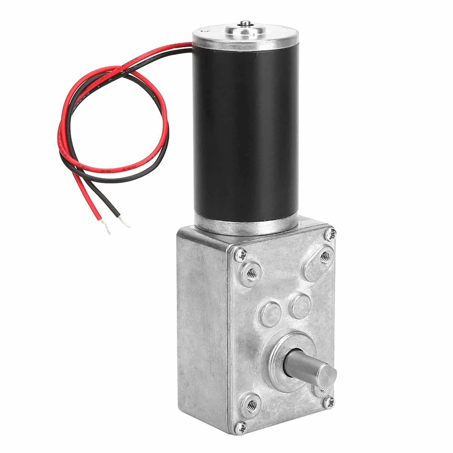 Motor de Reducción de Velocidad 12V CC, Engranaje Helicoidal Alto Par Eje 8mm 12 RPM