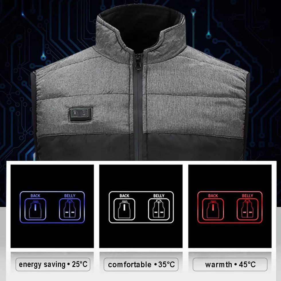 Bseical Chaleco Calefactable Hombre Moto, Chaqueta Calefactable Mujer Invierno, Chaleco Calentador Eléctrico, Chaquetas Con Calefaccion Ropa Camping Térmico