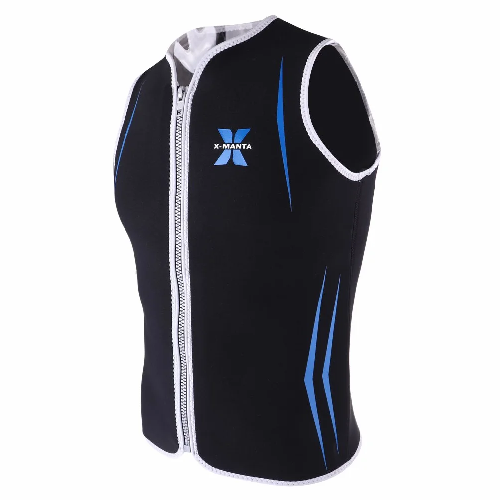 SM SunniMix Chaleco de Neopreno con Cremallera Delantera de Neopreno de 3 Mm para Hombre, para Buceo, Surf, Kayak de, Negro, XXL