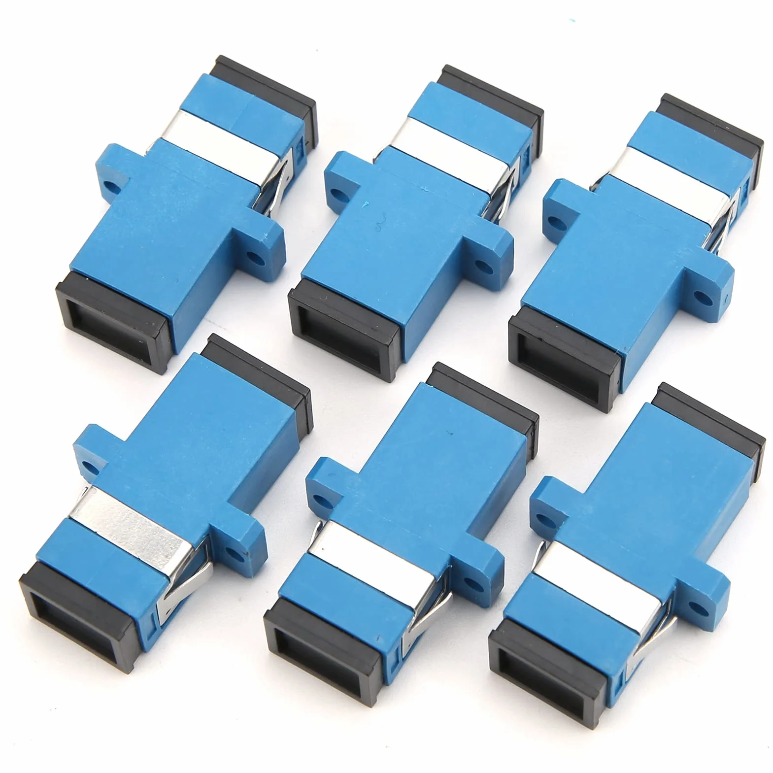 Acoplador SC-SC Fibra Óptica 50 Piezas Brida Simple Adaptador Conector Industrial