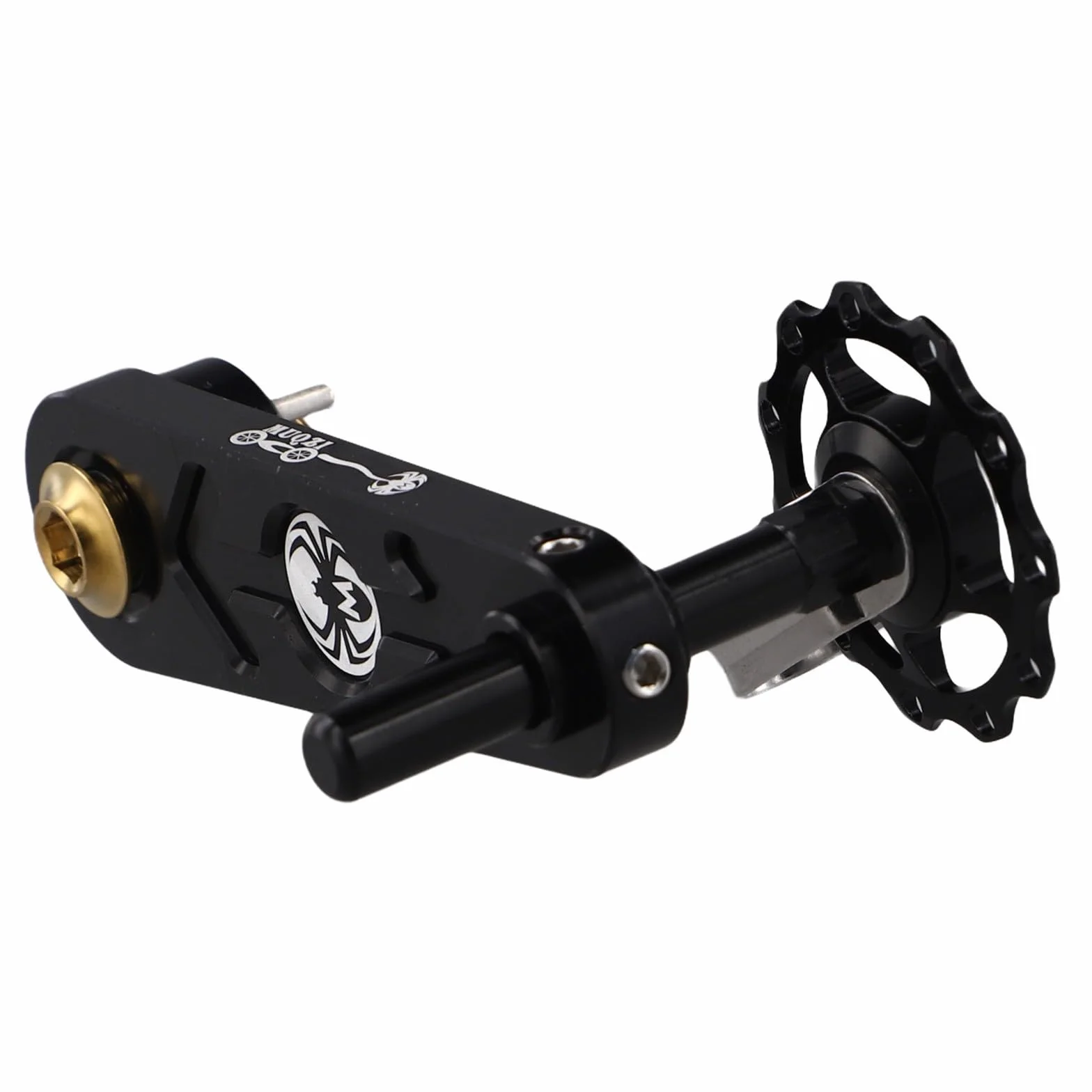 Tensor de cadena de bicicleta MTB Oniissy, adaptador de guía de cadena de una sola velocidad, tensor de rodillo mejorado (negro)