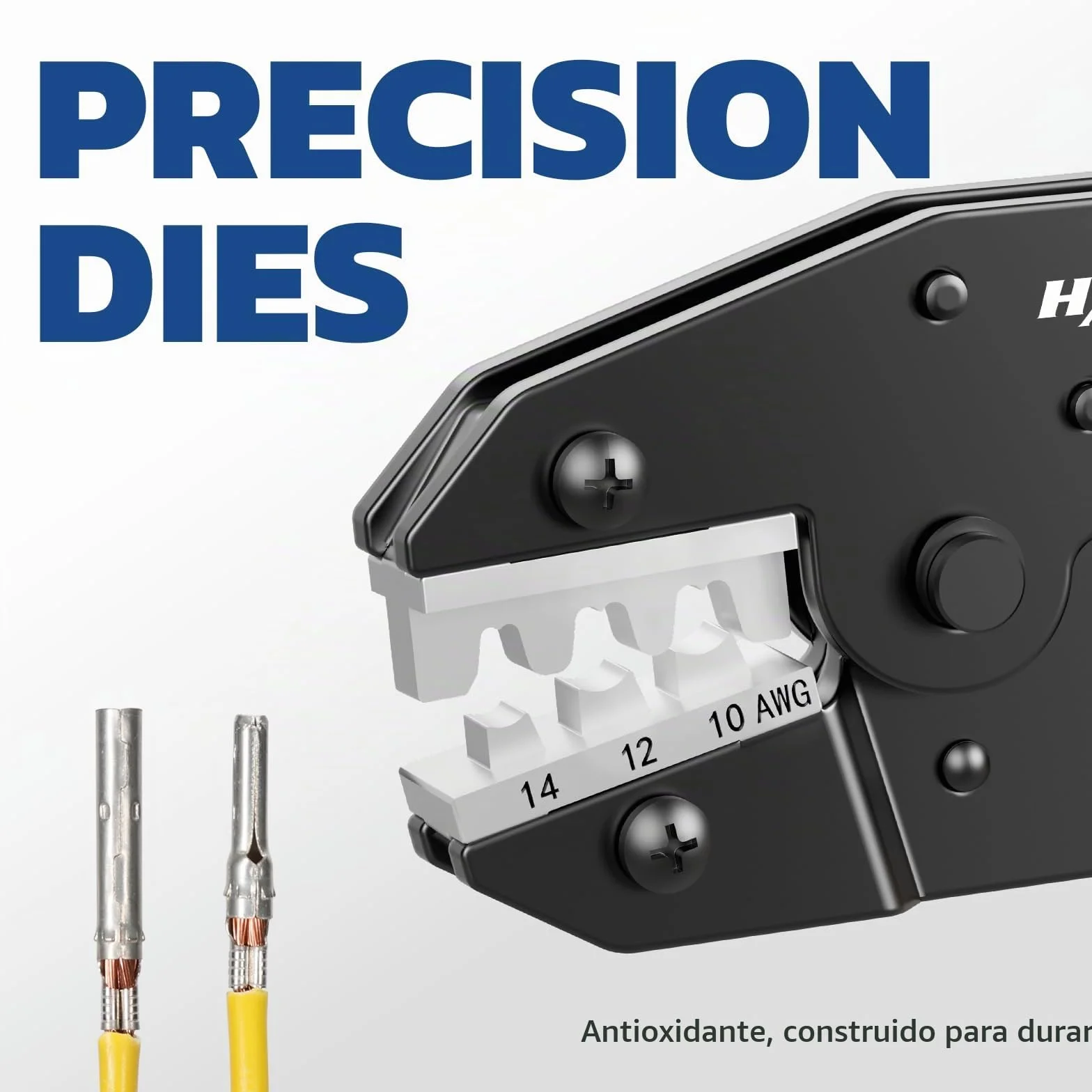 Crimpadora para Conectores Solares 2,5–6 mm² (AWG14–10), Herramienta de Crimpado para Cables Solares PV