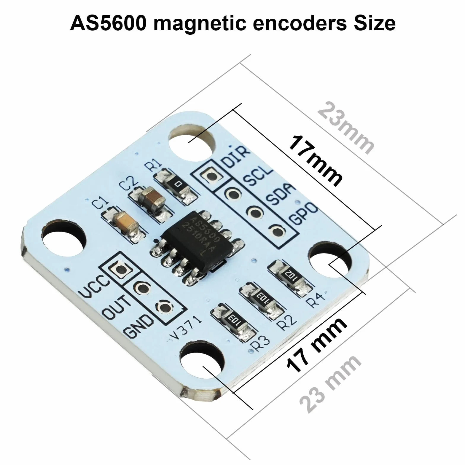 Módulo sensor de ángulo AS5600 de alta precisión 12 bits con imán