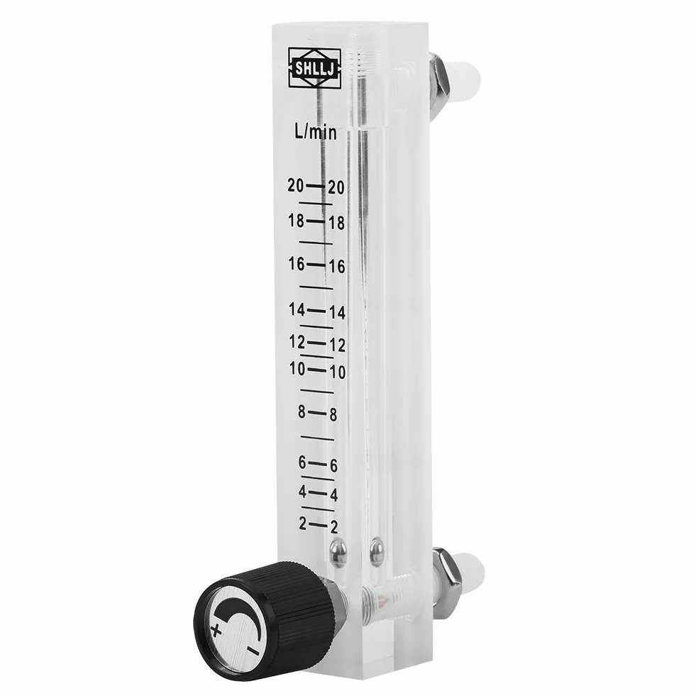 Caudalímetro 2-20LPM medidor de flujo de oxígeno acrílico válvula de control