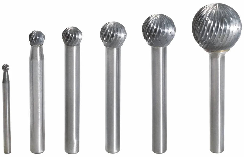 KS Tools Fresa con vástago HM esférica 6 mm forma D