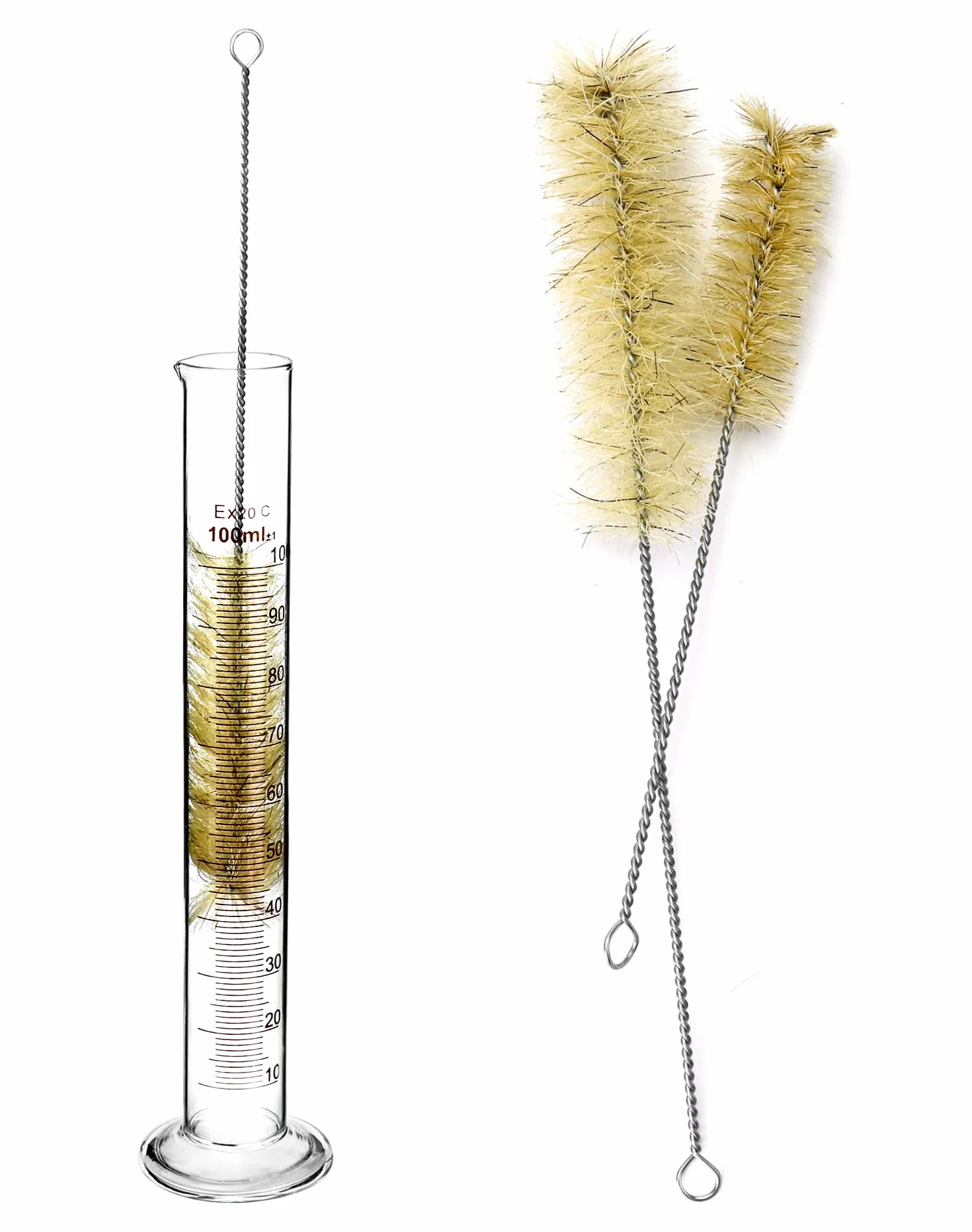 QWORK Cilindro de Medición Laboratorio 5 ml 10 ml 50 ml 100 ml con Pipetas de Vidrio