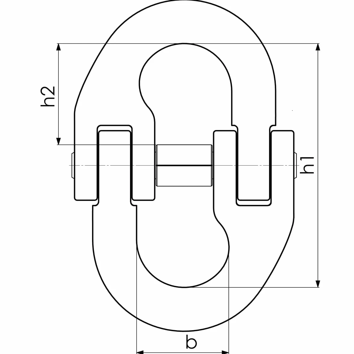Eslabón de unión GK10 2500 kg 8 mm